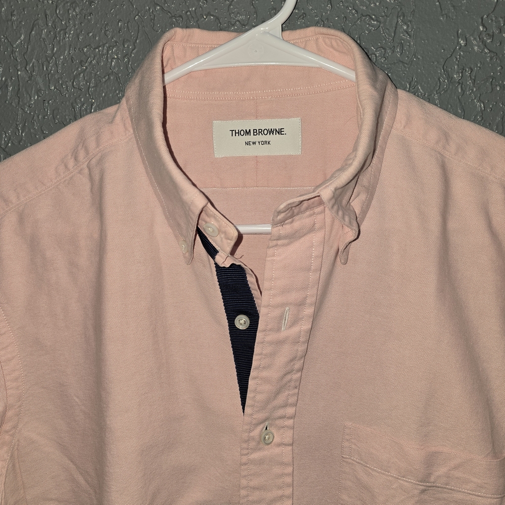 Thom Browne Short Sleeve Button Down Shirt